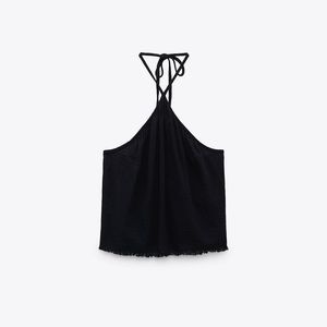 Zara Halter Top Black with Beads

Size Small